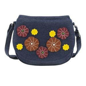 Gold Coast Denim Purse Floral